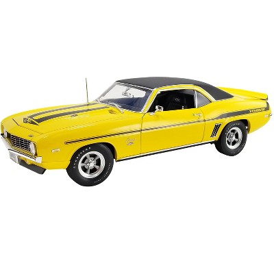 1969 Chevrolet Yenko Camaro Daytona Yellow with Black and Black Vinyl Top Limited Ed to 420 pcs 1/18 Die Cast Model Car by ACME