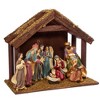 Kurt Adler 6.25-Inch Nativity Set with 11-Inch Stable, 8 Piece Set - 2 of 4