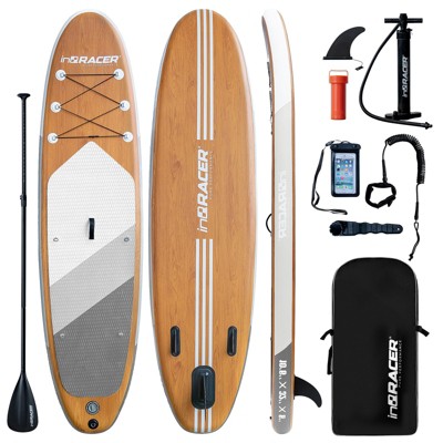 VisioGear 11' Stand Up Paddle Board with Accessories and Backpack, Brown, 132"*33"*6"