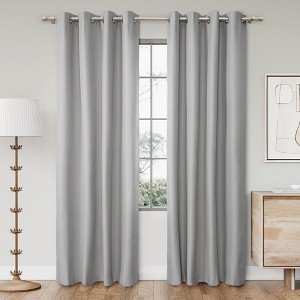 Awesome Home Textured Room Darkening Curtains Pair(2 panels) - 1 of 4