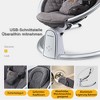 ORRD Electric Baby Bouncer Chair with Bluetooth, Auto Rocking & Timer, Baby Swing with Music Speaker & LED Touch Screen, Carbon Gray - 3 of 4