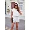 Women's  Fashionable Summer Two Piece Sets, Casual Short Sleeve Tops, Trendy Matching Shorts, Comfortable Outfits - 4 of 4