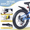 24 Inch Bike, Fat Tire Mountain Bike for Boys and Girls Ages 10+, Double Disc Brakes, 7 Speed, Kids Beach and Snow Bike - 3 of 4