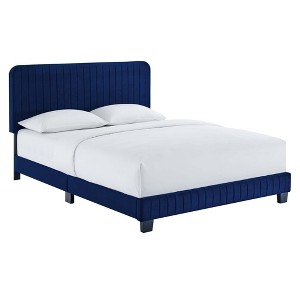 Modway Celine Channel Tufted Performance Velvet Full Platform Bed - 1 of 4