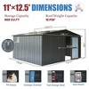 NicBex Metal Outdoor Storage Shed with Lockable Doors and Windows for Backyard Garden,Patio,Gray - 3 of 4