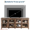 PB Board and MDF Board Sliding Clear Glass TV Cabinet Set w/ Large Size, Push-Pull Type Easy Assembly - 4 of 4