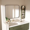 Rectangular Framed Tempered Glass Wall-Mounted Bathroom Vanity Mirror - 4 of 4