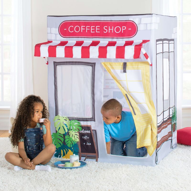 Martha Stewart Kids' Coffee Shop Play Tent: Children's Large Foldable Indoor Pretend Play Playhouse, Toddler Bedroom Tent, 1 of 9