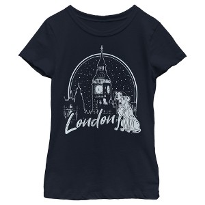 Girl's One Hundred and One Dalmatians London Couple T-Shirt - 1 of 4