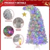 6ft Silver Christmas Tree with 300 Multi-Color LED Lights Indoor Outdoor Decoration - 4 of 4