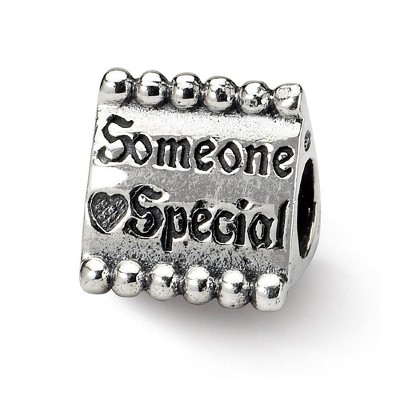Black Bow Jewelry Sterling Silver Someone Special, Triangle Bead Charm
