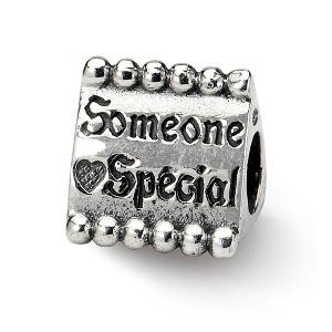 Black Bow Jewelry Sterling Silver Someone Special, Triangle Bead Charm - 1 of 3
