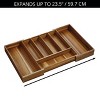 iDesign Expandable Acacia Wood Cutlery Drawer Organizer -Natural - 4 of 4