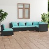 vidaXL Garden Lounge Set Black PE rattan, powder-coated steel, plastic - 2 of 4