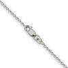 Black Bow Jewelry 1.5mm, Sterling Silver Classic Solid Cable Chain Necklace - 3 of 4