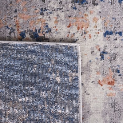 Eternal Grey and Ivory 54" Hand-Knotted Wool-Cotton Blend Rug