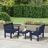 WestinTrends Malibu 3-Piece HDPE Outdoor Patio Furniture Couch and Coffee Table Set - 2 of 4