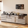 Luck Live 31.49 inch. Grooved transparent glass door, with 6 storage drawers - 3 of 4