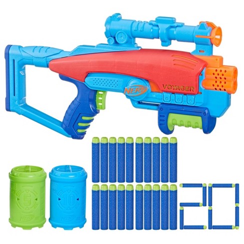 NERF Elite Junior Explorer Easy-Play Toy Foam Blaster, 8 Darts for Kids  Outdoor Games, Ages 6 & Up