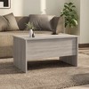 vidaXL Modern Coffee Table with Adjustable Tabletop & Hidden Storage Compartments - Engineered Wood - Gray Sonoma - 31.5"x19.7"x16.7" - 2 of 4
