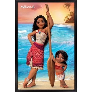 Trends International Disney Moana 2 - Moana and Simea Framed Wall Poster Prints - 1 of 4