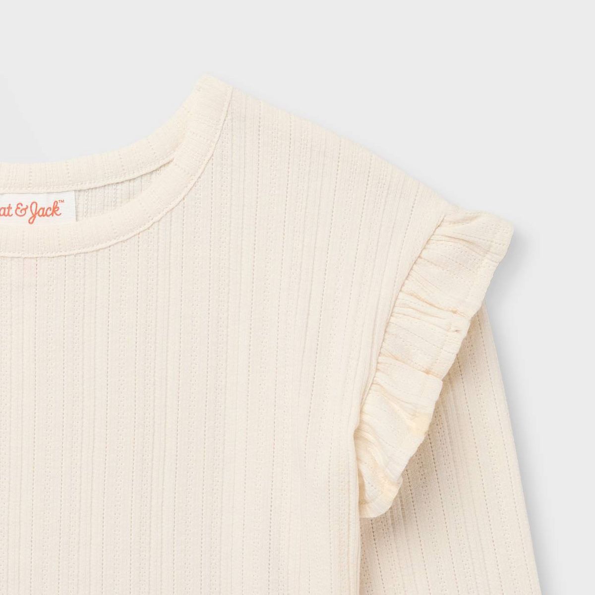 Toddler Girls' Long Sleeve Ruffle T-Shirt - Cat & Jack™ - thumbnail 6