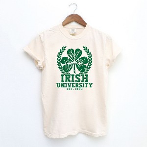 Simply Sage Market Women's Irish University Short Sleeve Garment Dyed Tee - 1 of 3