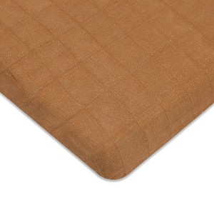 Babyletto Burnt Sienna Muslin All-Stages Midi Crib Sheet, GOTS Certified Organic Cotton - 1 of 4