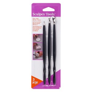 Sculpey Tools: Dual End Detail Tools - 3pc Set - Sculpting Tools - 1 of 4