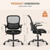 RISOKEYS Home Office Chair Ergonomic Desk Chair with Lumbar Support & Flip-Up Arms-Breathable Mesh Seat,Height Adjustable for Office,Study - 3 of 4
