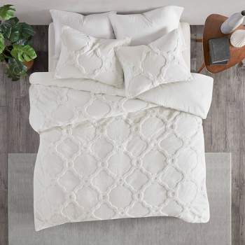  Leena Cotton Chenille Geometric Comforter Set