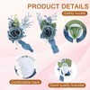 Unique Bargains Rose Corsage and Boutonnieres Set For Party Wedding Flowers Pin 2.76 Inch 2 Pcs - 3 of 4