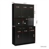SKRAN 70.87" Tall Wardrobe& Kitchen Cabinet, with 6-Doors, 1-Open Shelves and 1-Drawer for Bedroom - 4 of 4