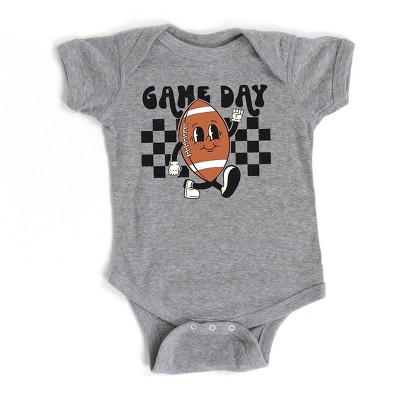 The Juniper Shop Football Game Day Checkered Baby Bodysuit