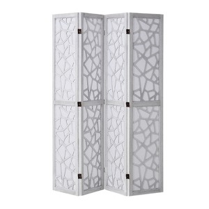 VEVOR Wood Room Divider, 4 Panel Wood Folding Privacy Screen, 66.9 Inches Tall Indoor Carved Wooden Partition, Portable Decoration Screen - 1 of 4