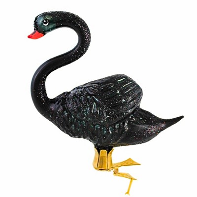 Morawski 5.0 Inch Black Swan Clip-On Bird Clip-On Tree Ornaments