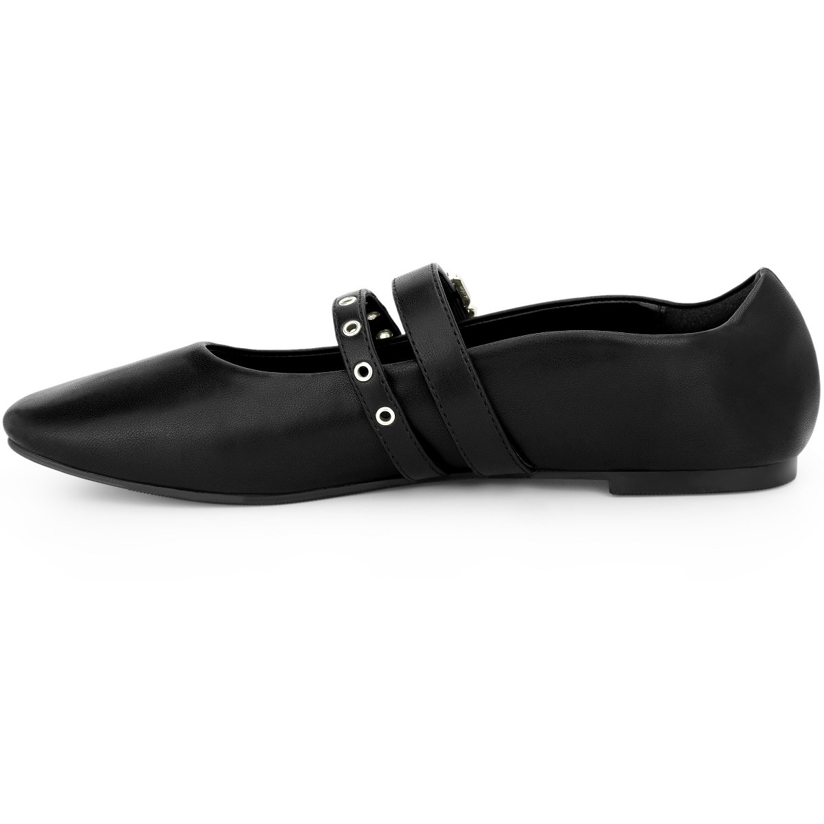 Женские туфли BLISSFUL STEP Ballet Flats Pumps Buckle Mary Jane Dress Shoes for Women 9 Black — фото 2