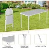 4FT Folding Table and 5-Piece Chairs Set, Portable Padded Card Table and Chairs for Dining, Picnic, Events, Training, Indoor & Outdoor Use - 3 of 4