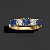 Ross-Simons 0.80 ct. t.w. Sapphire and .50 ct. t.w. Lab-Grown Diamond Ring in 14kt Yellow Gold - 4 of 4
