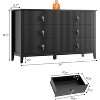 54” Wide Fluted Design Wood Dresser–6-Drawer Modern Chest of Drawers for Bedroom, Living Room, Entryway Storage - 2 of 4