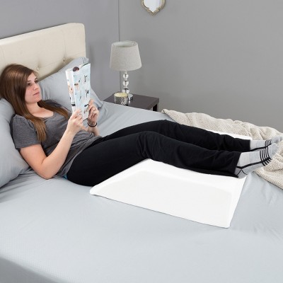 White Memory Foam Maternity Support Wedge Pillow