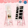 Infans Kids Jewelry Cabinet Standing Children Jewelry Organizer w/ Full-Length Mirror - 2 of 4