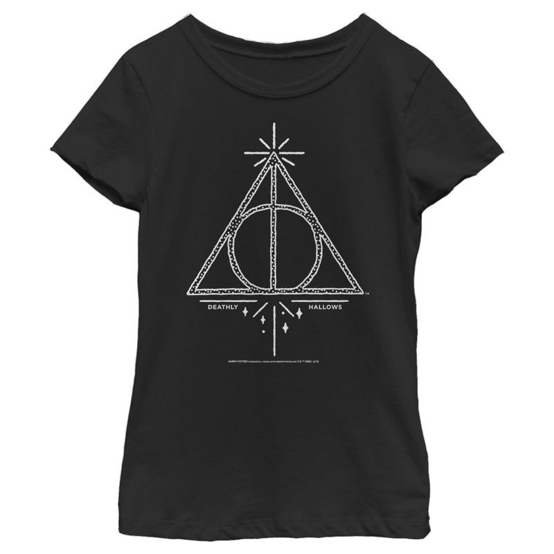 Girl's Harry Potter Deathly Hallows Symbol T-Shirt, 1 of 5