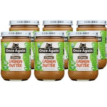 Once Again Organic Unsweetened Creamy Cashew Butter - Case of 6/16 oz