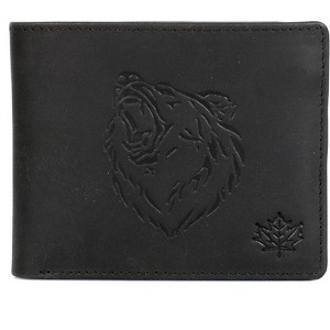 Karla Hanson CANADA WILD Men's Hunter Leather Wallet - Grizzly Bear - 1 of 4