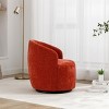 360° Swivel Barrel Accent Chair, Upholstered Lounge Club Armchair for Living Room or Bedroom – Maison Boucle - 3 of 4