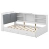 YOOCOZZ Wood Twin Size platform bed with Storage Headboard, Shelves and 2 Drawers - 2 of 4