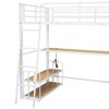 NicBex Twin Size Loft Bed with Desk Metal Bed Frame with 2 2-Layer Storage Shelves, Ladder and Full Length Guardrail, No Box Spring Required - 4 of 4