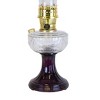 Aladdin Amethyst Lincoln Drape Table Oil Lamp with Rose Shade, Clear over Amethyst Glass with Brass Trim, Classic Vintage Design and Bright - 4 of 4