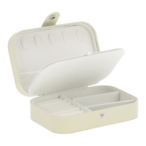 Unique Bargains Portable Jewelry Box for Women Girls Display Storage Jewelry Earrings Rings Necklaces - 1 of 4